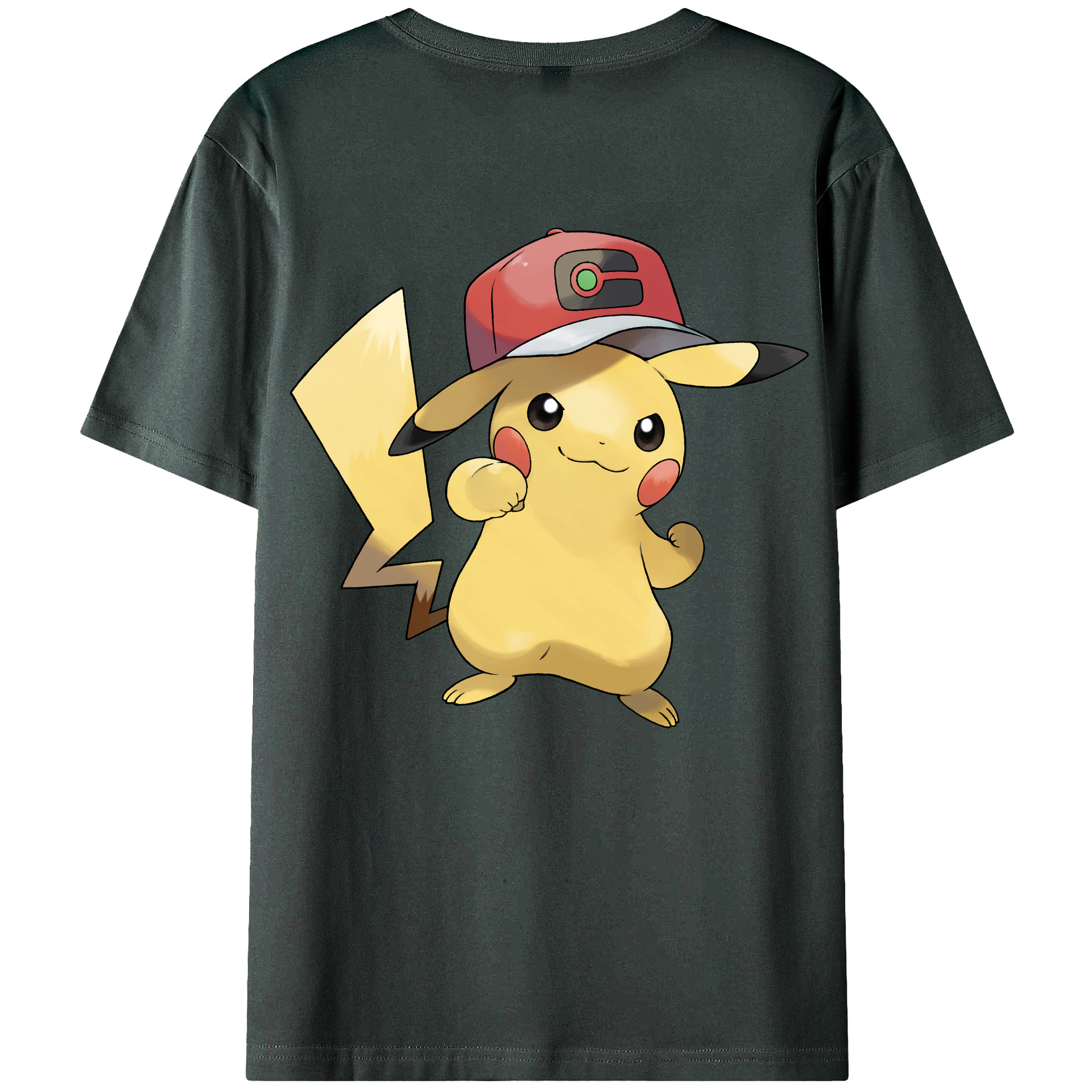（画像用） ポケットモンスター Pokémon 綿100％ メンズ半袖Tシャツ（バックプリント） 通気性